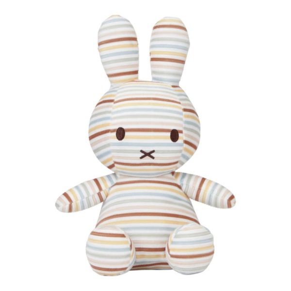 Jucarie din plus - 35 cm - Miffy Vintage Sunny Stripes print complet   - Little Dutch