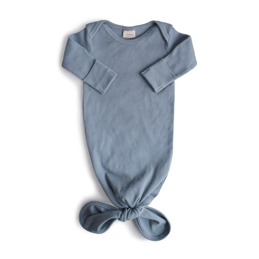 Body din bumbac organic cu nod Tradewinds (Blue), Mushie