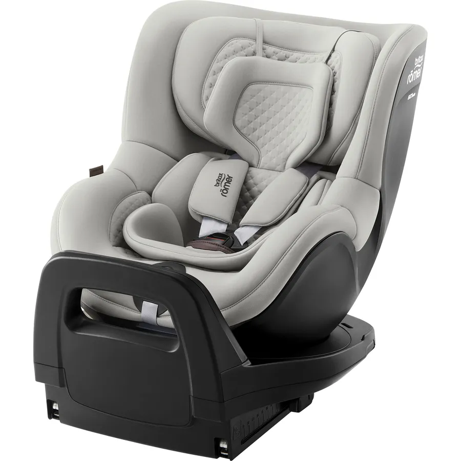 Scaun auto pentru copii Britax Römer, rotativ, cu bază ISOFIX, 3 luni-4 ani, 61-105 cm, 19 kg, DUALFIX PRO M Linen Grey