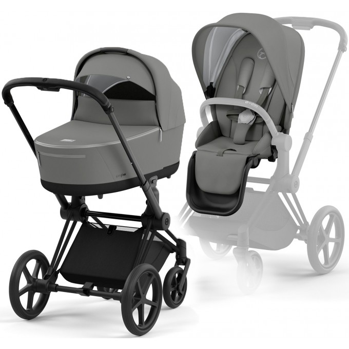 Carucior 2 in 1 Cybex Priam 4.0 Cadru Matt, Mirage Grey