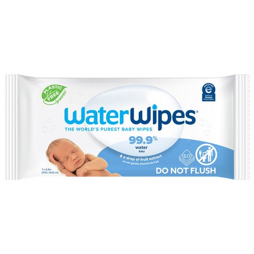Servetele umede pentru bebeluși, +0 luni, 60 bucati, WaterWipes