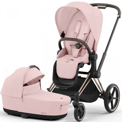 Carucior 2 in 1 Cybex Priam 4.0  Cadru  Rose gold, Peach Pink