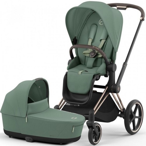 Carucior  2 in 1 Cybex Priam 4.0  Cadru  Rose gold, Leaf Green, dark green