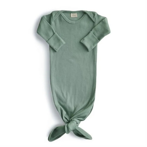 Body din bumbac organic cu nod Roman Green, Mushie