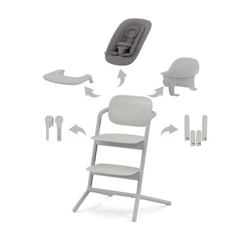 Scaun de masă pentru copii Cybex Gold LEMO Set 3 în 1 BT Suede Grey