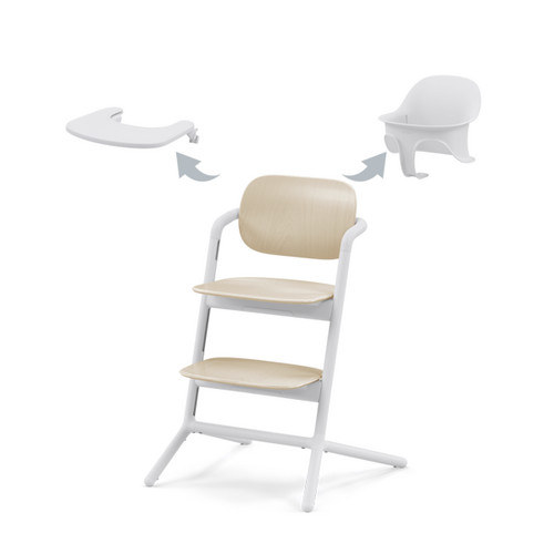 Scaun de masă pentru copii Cybex Gold LEMO Set 3 în 1 BT  Sand White