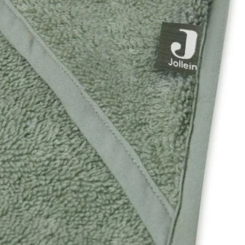 Prosop de baie cu gluga Jollein 75x75cm Ash Green 3