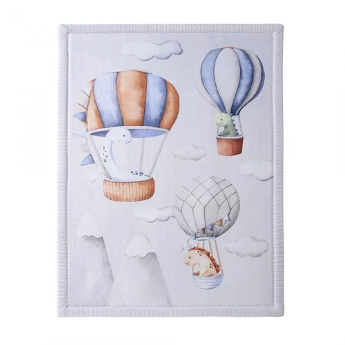 Saltea de joaca coral velvet cu spuma memorie 120 x 170 cm – Dinosaur Balloons - Hakuna Matte