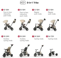 Детский трёхколёсный велосипед Qplay Comfo Max Beige 3