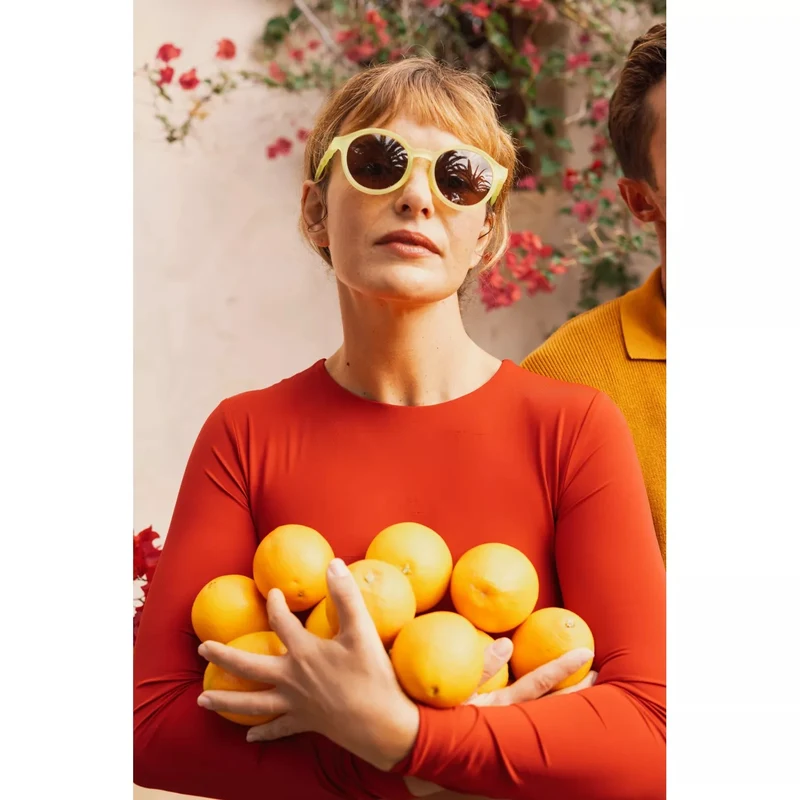 Ochelari de soare cu lentile polarizate - 12 ani +/ Adult - Citrus Garden - Lime Green - Olivio & Co 5