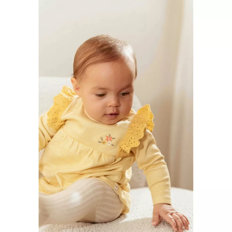 Ciorapi din bumbac organic pentru bebelusi - Little Farm - Sand - Little Dutch - 62/74 Marime 62-74 3