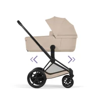 Коляска 2 в 1 Cybex ePriam V коллекции Platinum 2026, Cozy Beige, шасси Matt Black 9