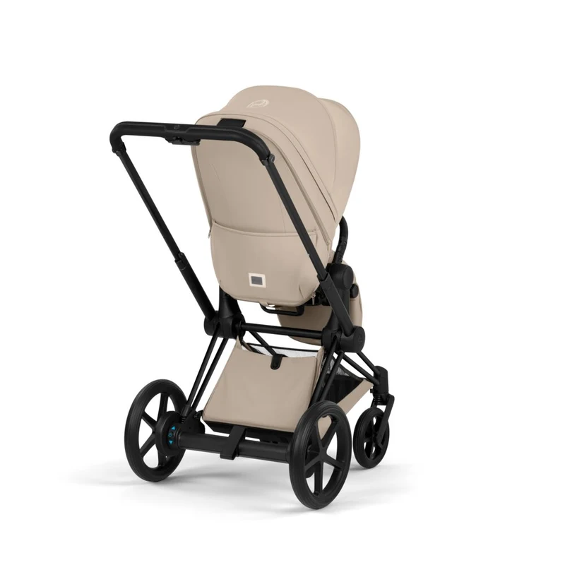 Коляска 2 в 1 Cybex ePriam V коллекции Platinum 2026, Cozy Beige, шасси Matt Black 12