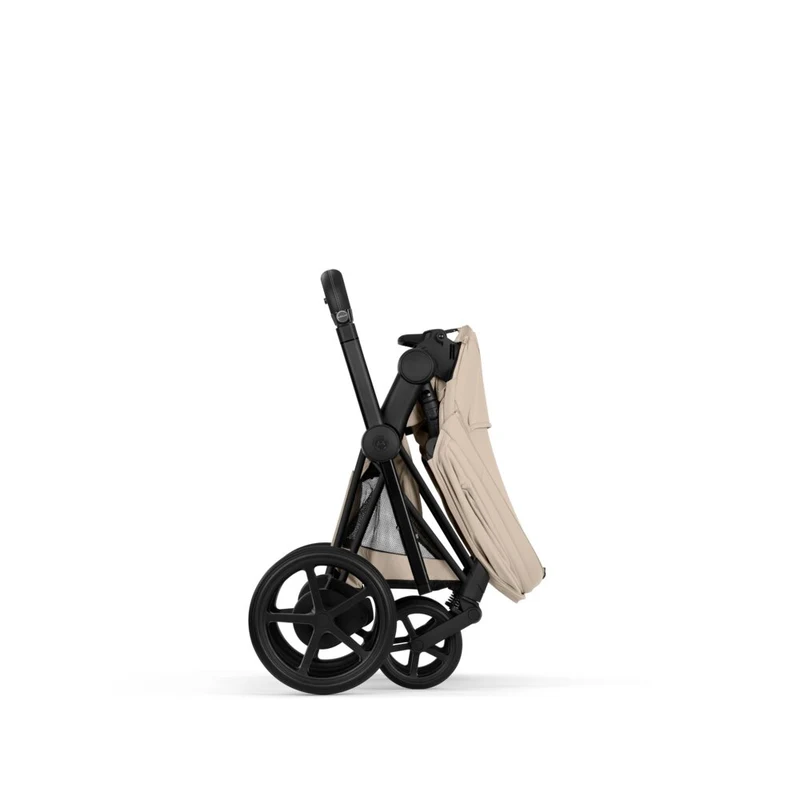 Коляска 2 в 1 Cybex ePriam V коллекции Platinum 2026, Cozy Beige, шасси Matt Black 13