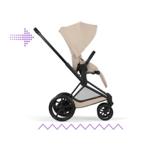 Коляска 2 в 1 Cybex ePriam V коллекции Platinum 2026, Cozy Beige, шасси Matt Black 14
