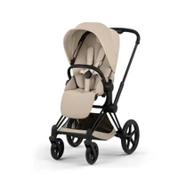Коляска 2 в 1 Cybex Priam V коллекции Platinum 2026 Cozy Beige, шасси Matt Black 2