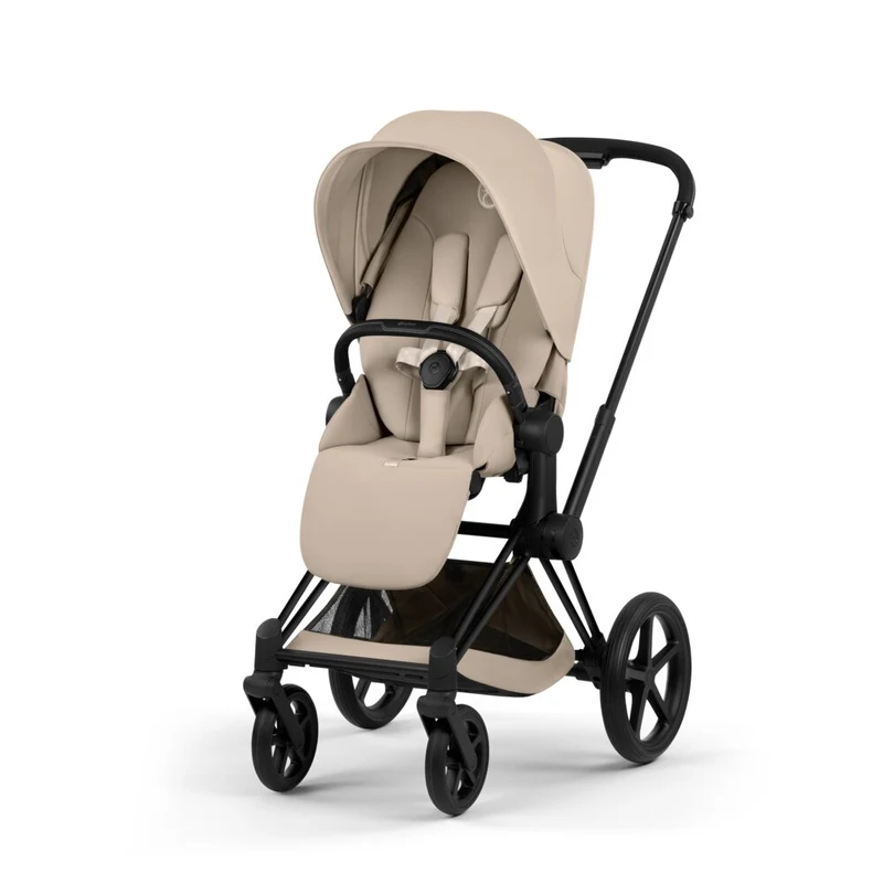 Коляска 2 в 1 Cybex Priam V коллекции Platinum 2026 Cozy Beige, шасси Matt Black 2