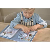 Книга для рисования акварелью и стикерами - Jim Vehicles - Little Dutch 6