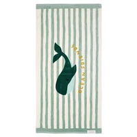 Пляжное полотенце - Seashells / Stripes Surf Blue - Little Dutch