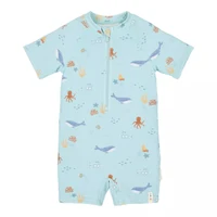 Costum de baie intreg cu maneca scurta cu protectie UV 40+ - Ocean Friends - Little Dutch 98/104