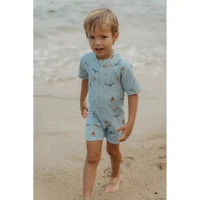 Costum de baie intreg cu maneca scurta cu protectie UV 40+ - Ocean Friends - Little Dutch 98/104 4