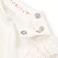 Tricou din bumbac organic cu volane - White - Little Dutch 56 3