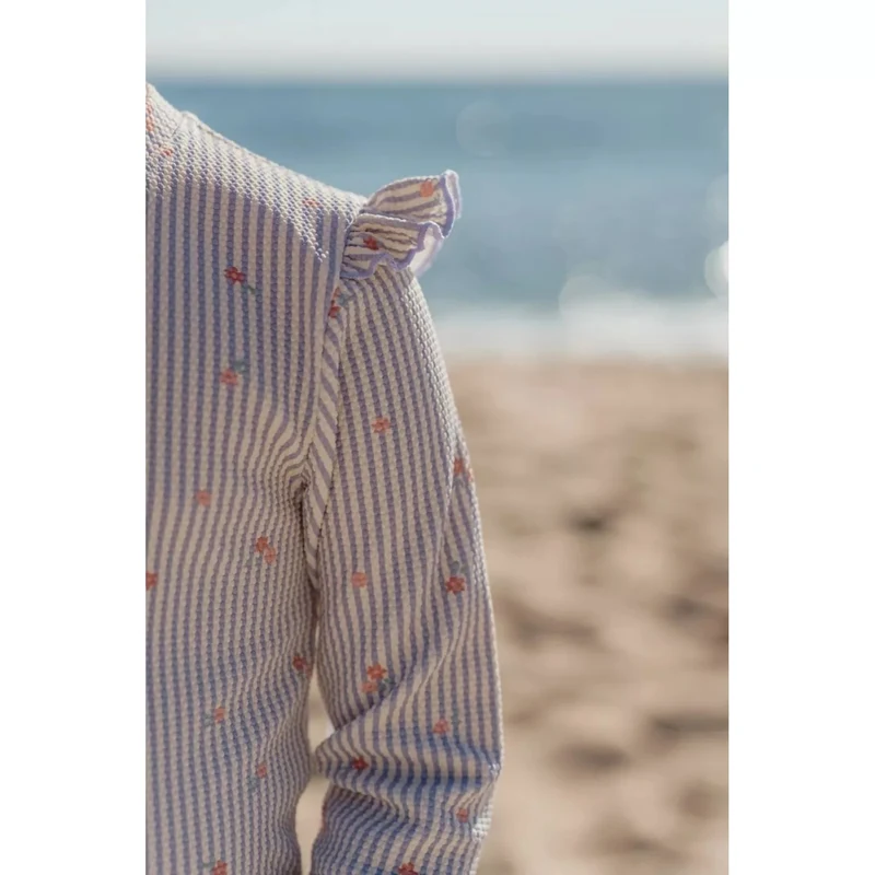 Costum de baie intreg cu maneca lunga - Dreamy Stripes - Little Dutch 74/80 6