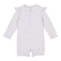 Costum de baie intreg cu maneca lunga - Dreamy Stripes - Little Dutch 62/68