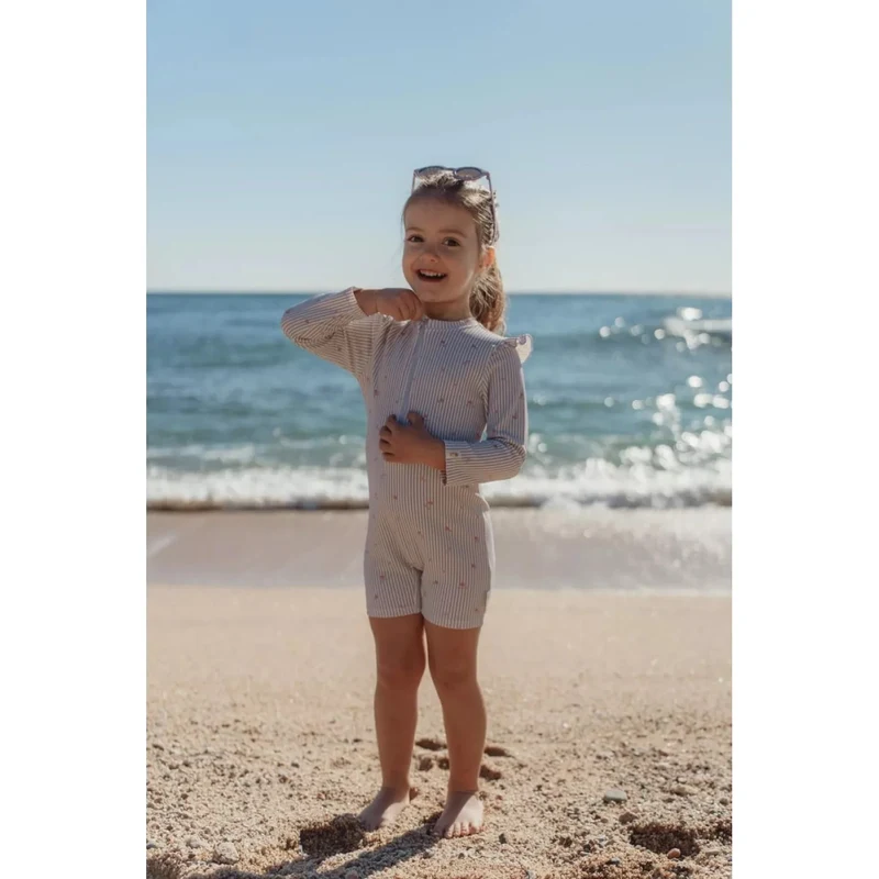 Costum de baie intreg cu maneca lunga - Dreamy Stripes - Little Dutch 62/68 7