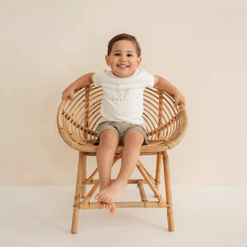 Tricou din bumbac organic - Little Goose - Walking White - Little Dutch - 50/56 3