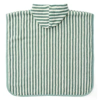 Пляжное пончо - Seashells / Stripes Surf Blue - Little Dutch 3