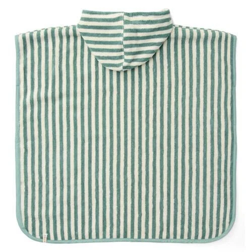 Пляжное пончо - Seashells / Stripes Surf Blue - Little Dutch 3