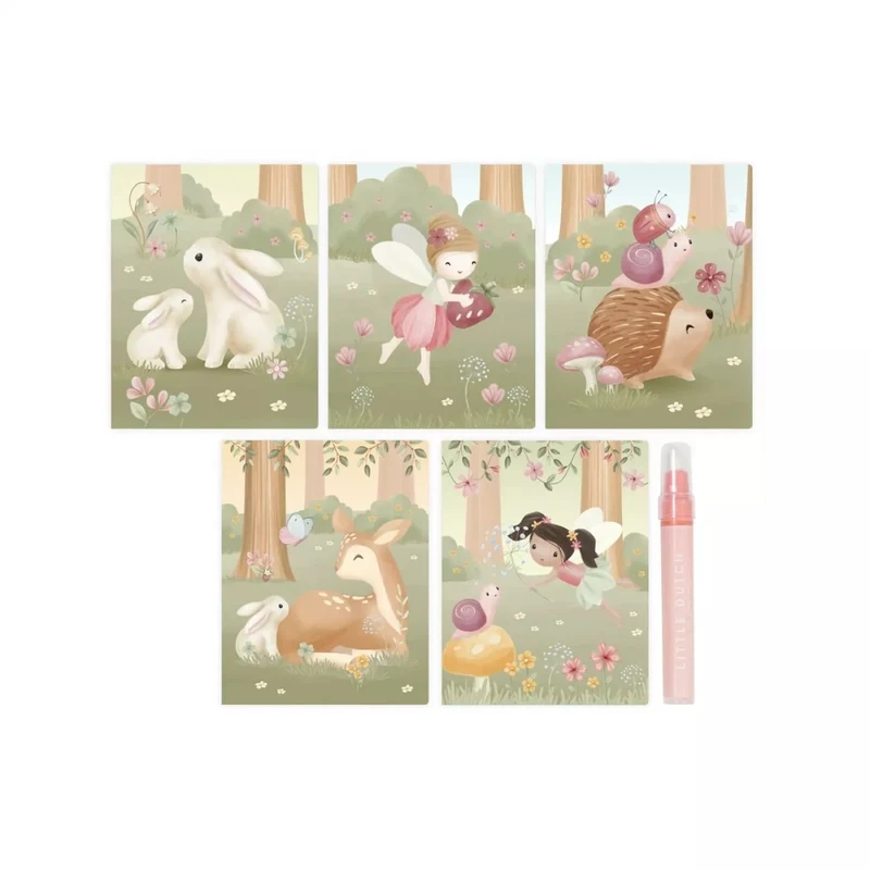 Волшебная раскраска водой - Rosa Fairy Garden - Little Dutch 2