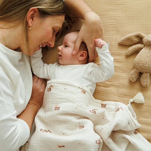 Муслиновое одеяло BabyOno, бежевое 8