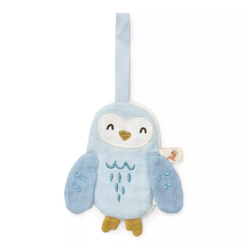 Suport pentru suzeta din bumbac organic - Owl - Forest Friends - Little Dutch