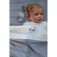 Suport pentru suzeta din bumbac organic - Owl - Forest Friends - Little Dutch 4