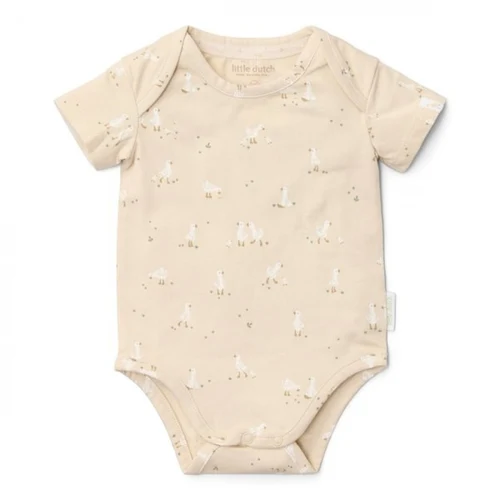 Body cu maneca scurta - Little Goose - Newborn Naturals - Little Dutch - 62