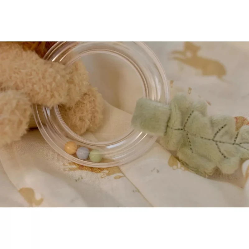 Jucarie din plus cu inel cu margele - Safari Friends - Little Dutch 2