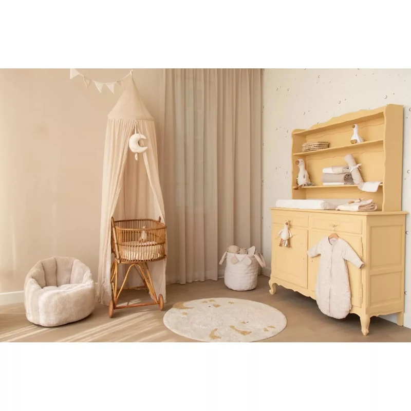 Husa din bumbac organic pentru salteluta de infasat - Moon and Stars - Little Dutch 3