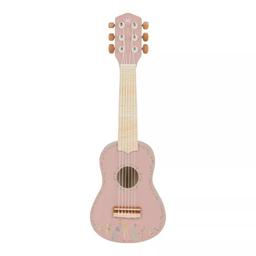 Chitara din lemn FSC - Pink - Safari Friends - Little Dutch