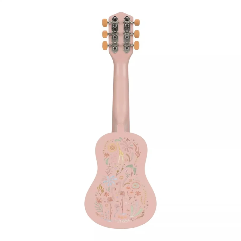 Chitara din lemn FSC - Pink - Safari Friends - Little Dutch 2
