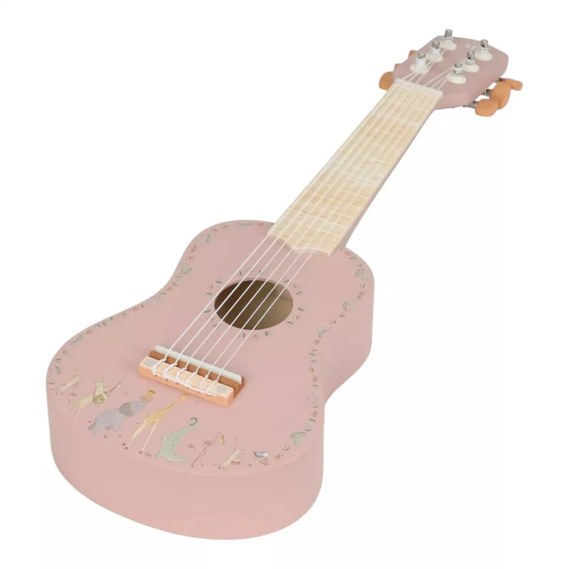 Chitara din lemn FSC - Pink - Safari Friends - Little Dutch 4