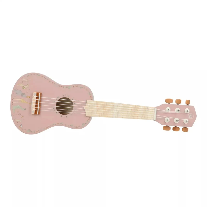 Chitara din lemn FSC - Pink - Safari Friends - Little Dutch 5