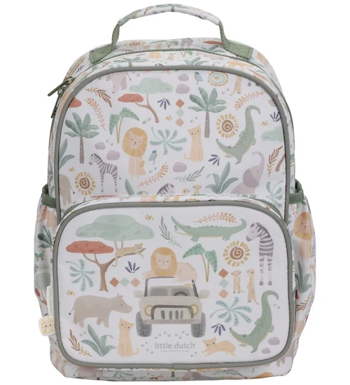 Детский рюкзак - Safari Friends - White - Little Dutch