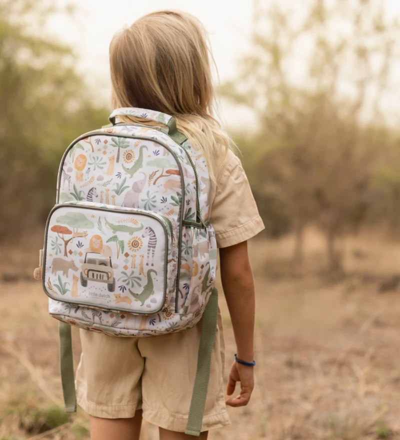 Детский рюкзак - Safari Friends - White - Little Dutch 4