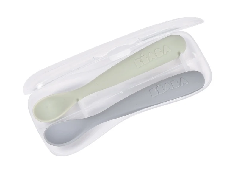 Beaba set 2 lingurite silicon 4+ luni Nature 2