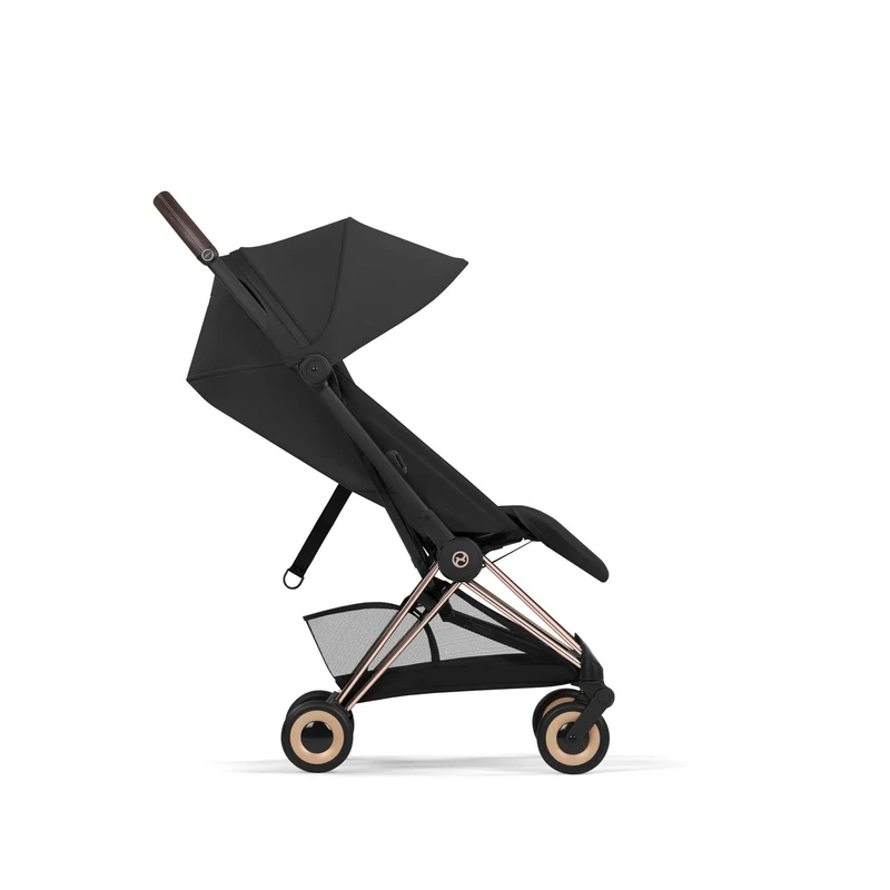 Carucior 2 in 1 Cybex Coya colectia Platinum 2026 Sepia Black cadru Rose Gold 3