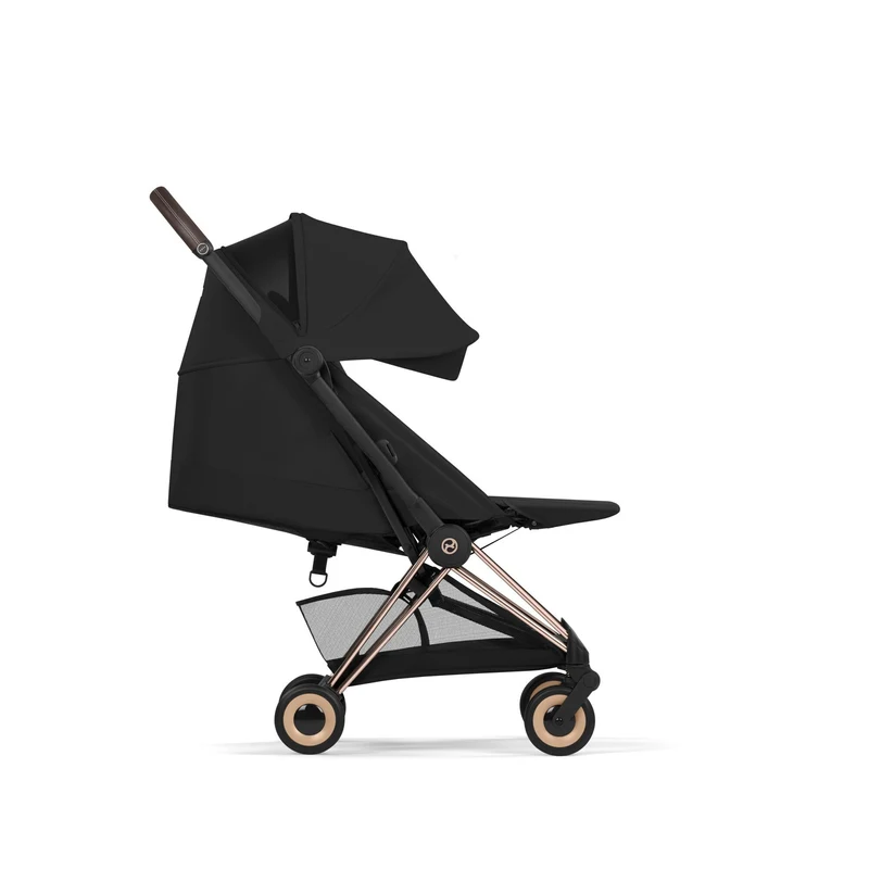 Carucior 2 in 1 Cybex Coya colectia Platinum 2026 Sepia Black cadru Rose Gold 4