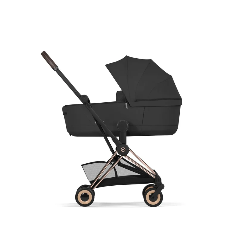 Carucior 2 in 1 Cybex Coya colectia Platinum 2026 Sepia Black cadru Rose Gold 5