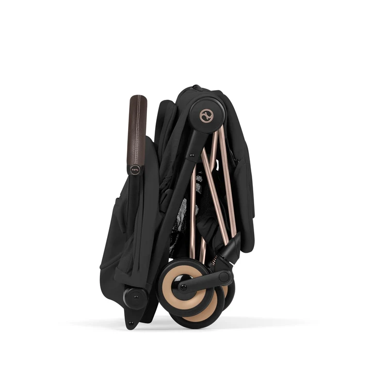 Carucior 2 in 1 Cybex Coya colectia Platinum 2026 Sepia Black cadru Rose Gold 6